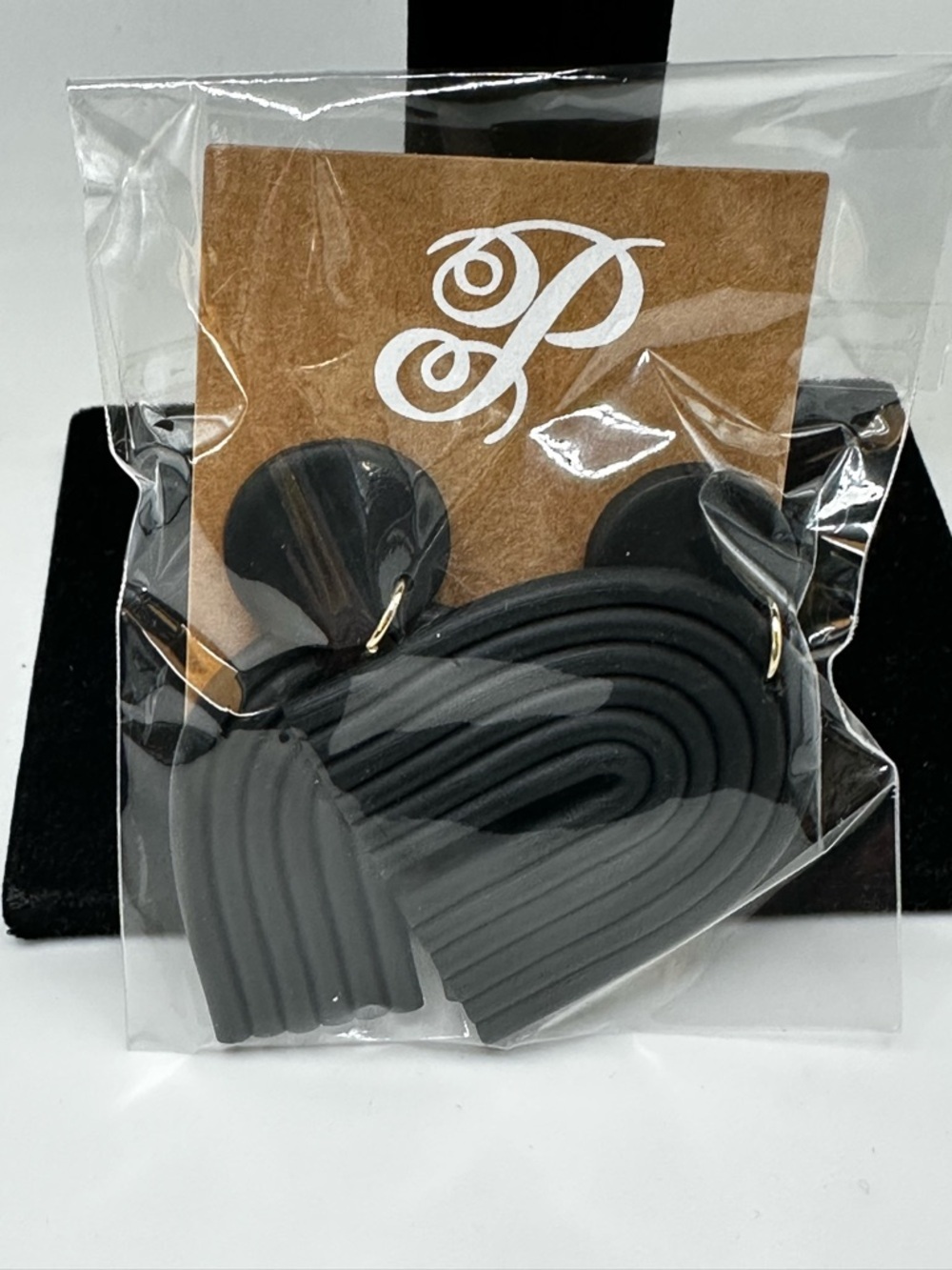 PLUNDER  Black Pierced Casual Summer Lightweight Dangling Earrings